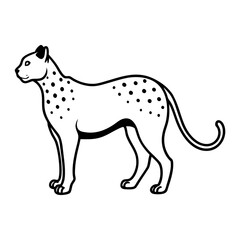 Cheetah Silhouette vector illustration