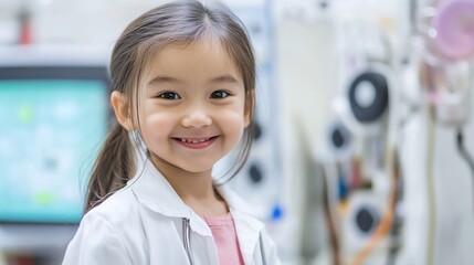 Fototapeta premium Pediatric Nephrologist specializing Dialysis managing kidney failure and dialysis treatments in children