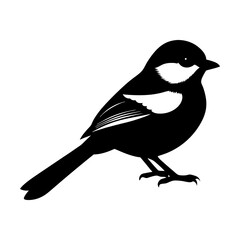 Chickadee Silhouette vector illustration