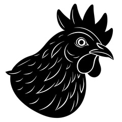 Chicken Head Silhouette vector illustration
