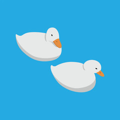 Colorful Duck Vector Illustration for Creative Design