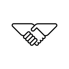 Handshake Icon Logo for Business Partnerships and Agreements