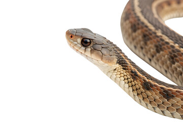 Fototapeta premium Intricate Snake Pattern with Detailed Scale Texture on White Background