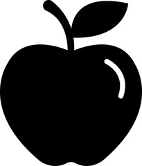 Apple vector icon, apple silhouette graphic pictogram or glyph. elements, nature organic fresh healthy design. format for versatile designs, web apps, ui. isolated on transparent background,