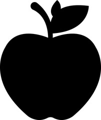 Apple vector icon, apple silhouette graphic pictogram or glyph. elements, nature organic fresh healthy design. format for versatile designs, web apps, ui. isolated on transparent background,