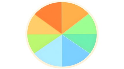 Obraz premium Colorful pie chart analysis data visualization digital environment informative viewpoint insights on trends