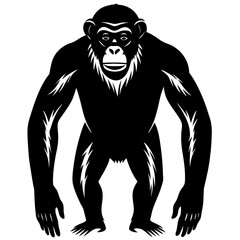 Chimpanzee Silhouette vector illustration
