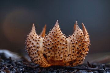 Fototapeta premium Close up of a spiky, unusual seed pod.