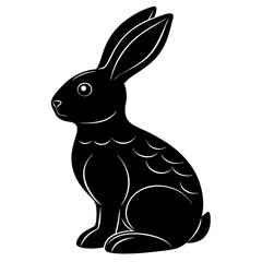 Chocolate Bunny Silhouette vector illustration
