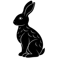 Chocolate Bunny Silhouette vector illustration