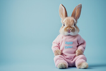 Adorable Bunny in Easter Outfit