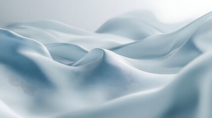 Obraz premium Abstract Blue and White Flowing Fabric with Soft Curves and Gentle Highlights creating a Dynamic and Peaceful Composition