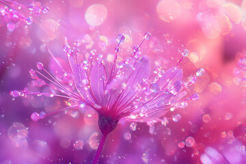 Delicate Flower with Dew Drops