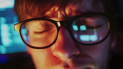 Frustrated developer at computer, facing challenges in coding and debugging, embodies the perseverance and resilience required in the tech industry