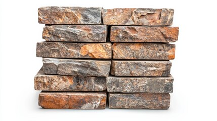 Obraz premium Stacked Roughhewn Stone Blocks Forming a Rustic Wall