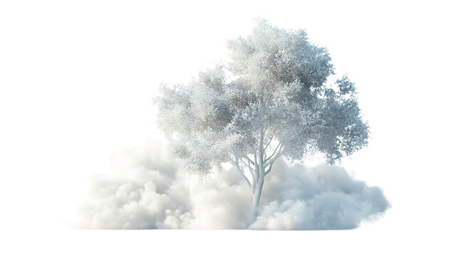 snow covered trees