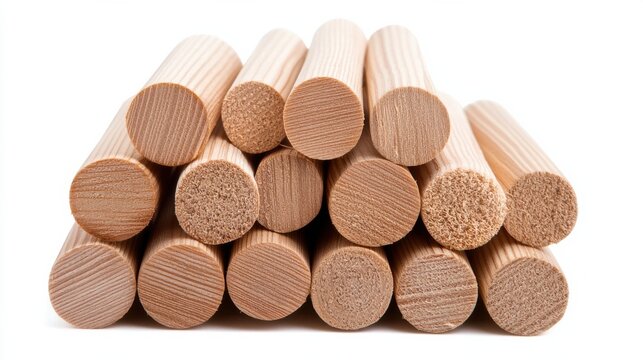 Stacks of Wooden Logs Arranged in a Rustic Natural Setting