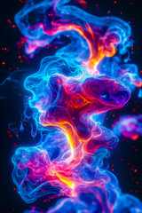 Fototapeta premium A colorful abstract background with a black background