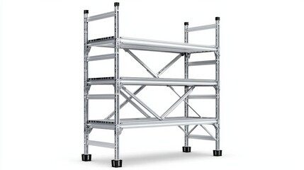 Metallic Scaffold Structure for Industrial Building Construction Site