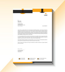 vector modern business letterhead template design