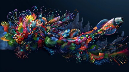 Futuristic Bioacoustics Monitoring Device Displaying Sound Waves