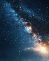 Dazzling stars closeup of bright constellations night sky astrophotography celestial cosmic viewpoint universe concept