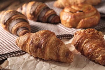Freshly Baked Croissants and Danish Pastries