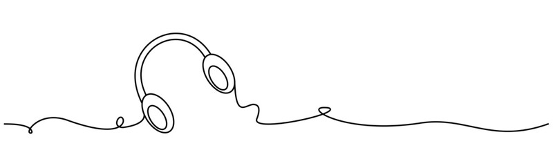 earphone line art illustration