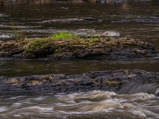 Fast Water Rocks Water Then Rocks