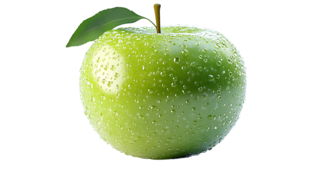 green apple isolated on white