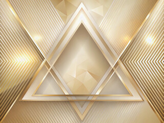 soft pale brown gold golden champagne beige white abstract background. Geometric shape generative ai