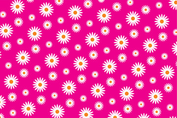 flower vector pattern in pink background