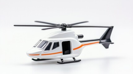 Fototapeta premium Sleek Modern Helicopter Soaring Through the Sky with Blades in Motion