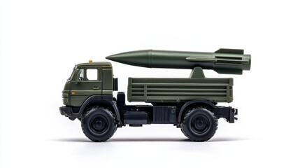 Powerful Military Missile Launching Truck Transporting Explosive Weaponry for War and Conflict