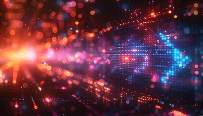 abstract background with glowing lights