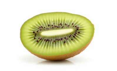 Freshly cut kiwi fruit half