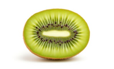 Fresh sliced green kiwi fruit