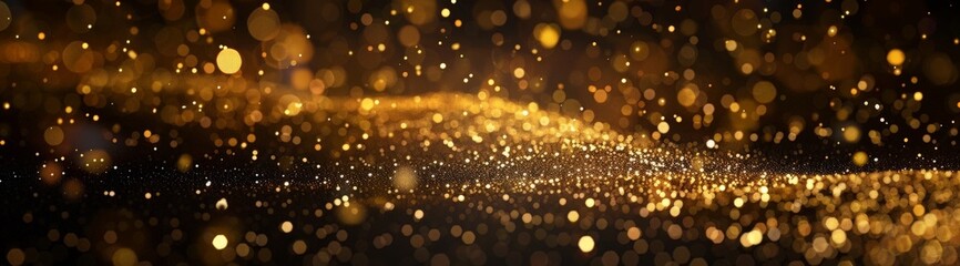 Golden Glitter Abstract Background