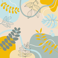 Background with beautiful for design. Colorful background with tropical plants.