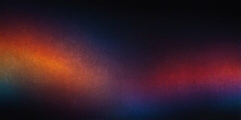 Fototapeta premium Dark grainy color gradient background purple red orange blue black glowing banner header abstract design