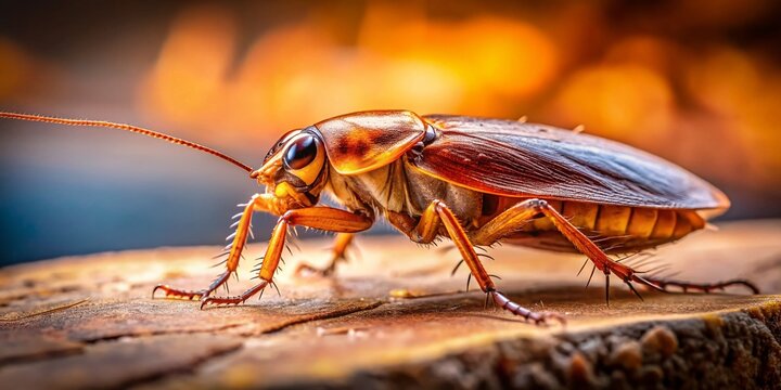 Close-up of a Cockroach, Pest Control, Insect, Bug,  Brown Roach