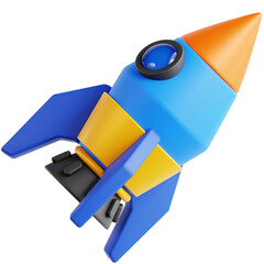Obraz premium Rocket Launch 3D Icon