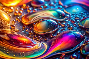 Close-up Shimmering Liquid Texture:  Abstract Food Photography Background