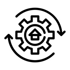 Asset Management Line Icon