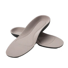 Comfort and support for feet home or office insole product display minimalist design close-up view foot health focus