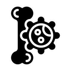 Bone Cancer Solid Icon