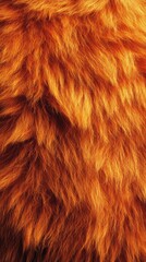 Naklejka premium Close-up of vibrant orange fur texture, showcasing its softness and depth.