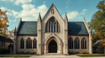 Fototapeta premium A wide-angle view of the Chapel of the Constables, capturing its towering Gothic arches and detailed stone reliefs