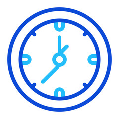 Clock Duoline Icon