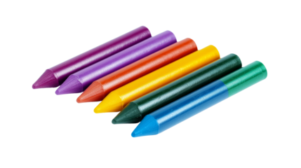 High-Quality PNG Wax crayons Isolated on White Background – High Resolution
